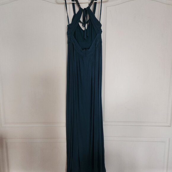 BCBG Max Azria Teal Floor Length Gown, Size M - Picture 3 of 9